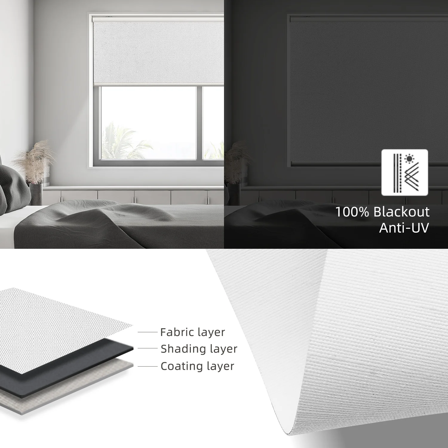 SmartWings Motorized Roller Shades 100% Blackout Essential - Image 9