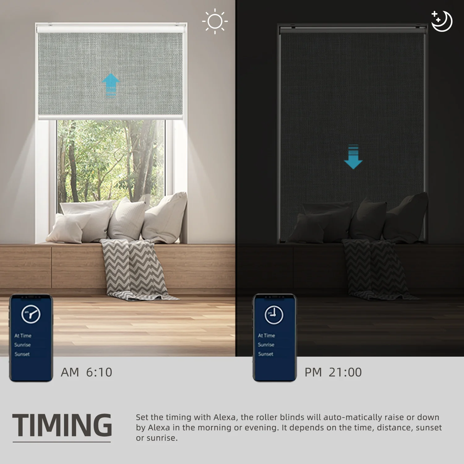 SmartWings Motorized Roller Shades 100% Blackout Vigor - Image 6