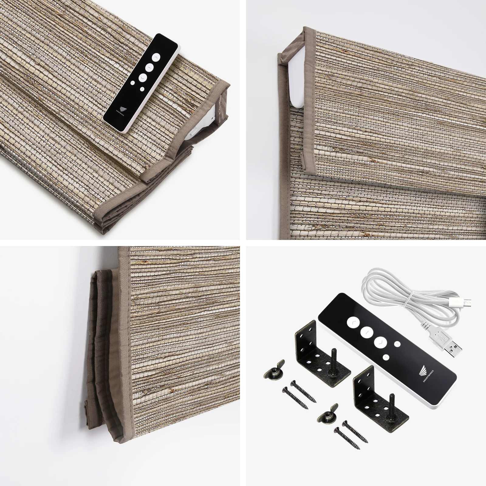 SmartWings Motorized Woven Wood Shades 50%/70%/100% Blackout - Image 10